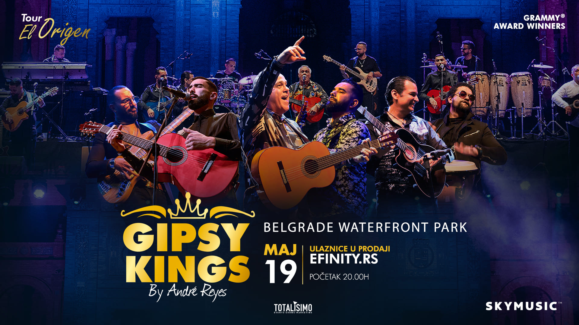  Musical spectacle organized by SKYMUSIC: Gipsy Kings by Andre Reyes in Belgrade on May 19!